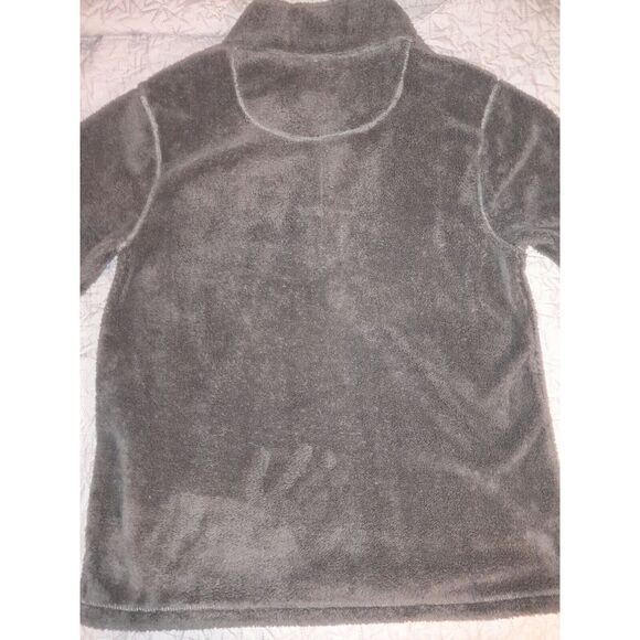 Trinity Mens Plush Fleece XL Pullover Dark Gray 1/4 Zip Long Sleeve Mock Neck - Picture 4 of 7